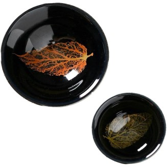 2PCS Chinese Tenmoku Tea Cup,Leaf Jianzhan Bowl Decoration Home,Tenmoku Cups,Chinese Kungfu Ceramic Teacup Set,Christmas New Year Gift For Husband