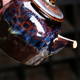 Golden Peacock Teapot