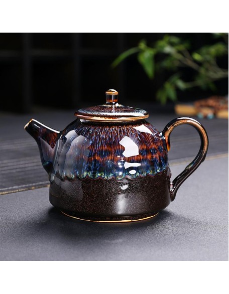 Golden Peacock Teapot