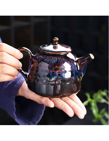 Golden Peacock Teapot